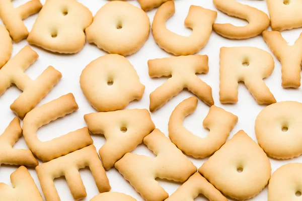Pile of biscuit letters — 스톡 사진