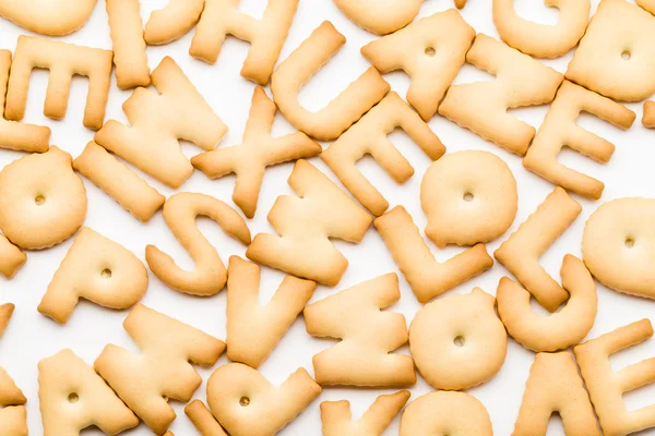 Pile of biscuit letters — Stock Photo, Image