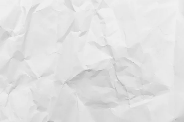 White crumpled paper sheet — 图库照片