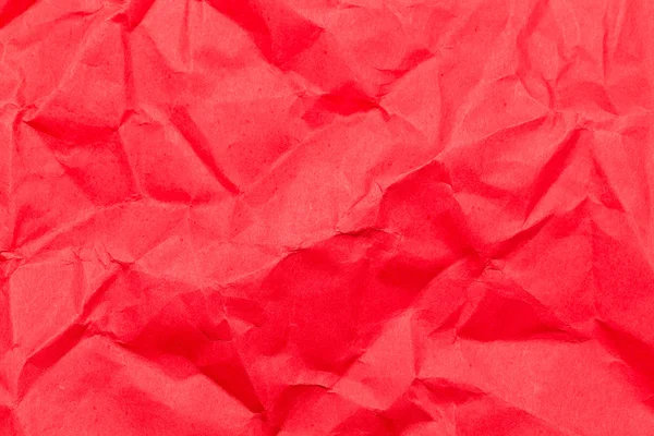 Foglio di carta rosso accartocciato — Foto Stock