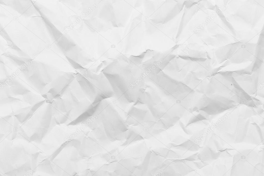 White crumpled paper sheet