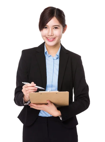 Young asian businesswoman in business suit — Stock Photo, Image