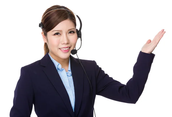 Asiatische weiblich customer services assistant — Stockfoto