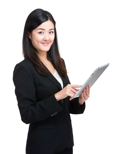 Asiática joven mujer de negocios en traje de negocios — Foto de Stock