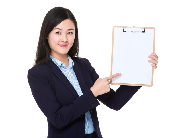 Asian young businesswoman in business suit — Stock Photo, Image