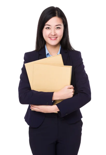 Asian young businesswoman in business suit — Stock Photo, Image