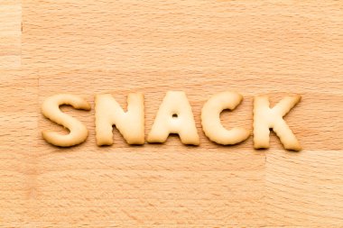 Word snack biscuit