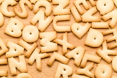 Mixed biscuit letters