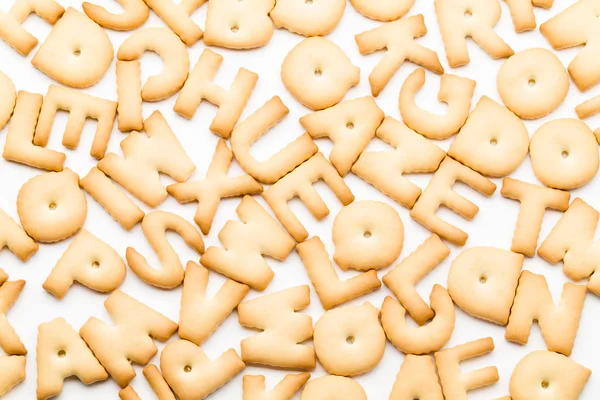 Mixed biscuit letters — 스톡 사진