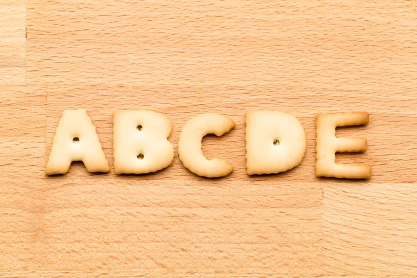 Letter ABCDE cookie — Stok fotoğraf