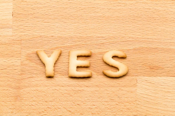 Word yes cookie — Stock Photo, Image