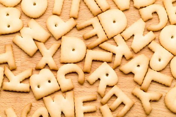 Mixed biscuit letters — Stock fotografie