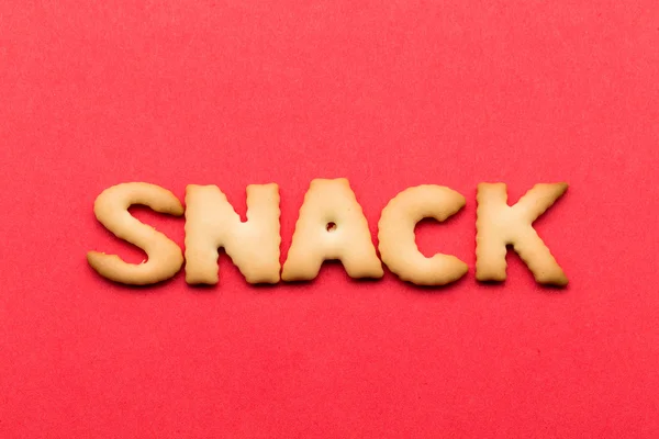 Word snack cookie — Stok fotoğraf