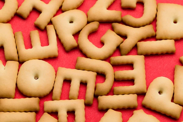 Mixed biscuit letters — 스톡 사진
