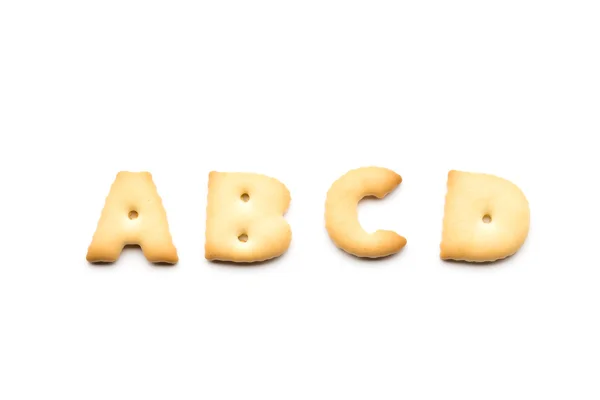Scrisoare biscuit ABCD — Fotografie, imagine de stoc