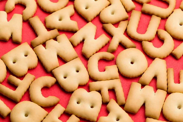 Biscoito de letras sortidas — Fotografia de Stock