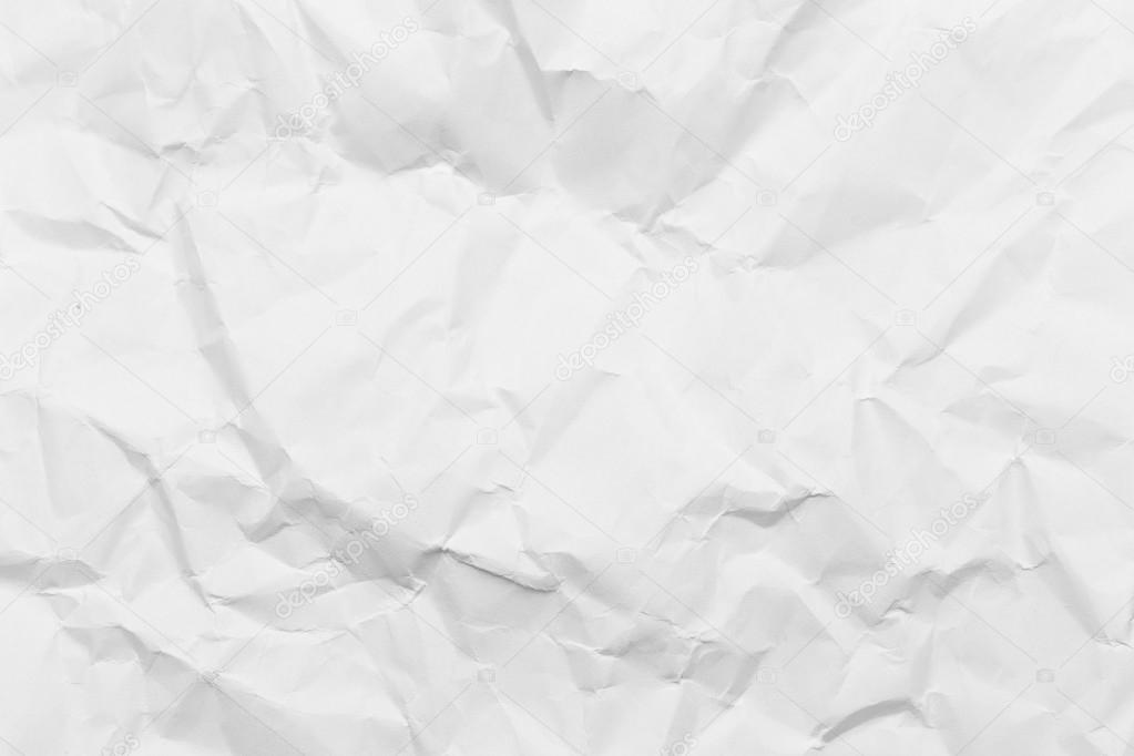 White crumpled paper sheet