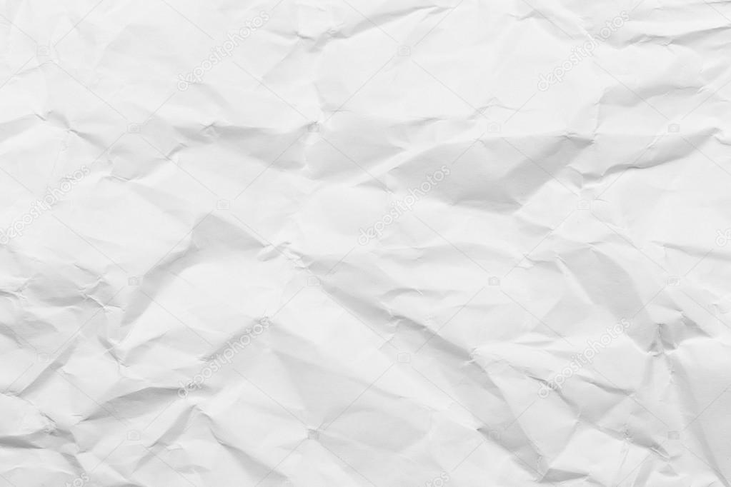 crumpled white paper sheet