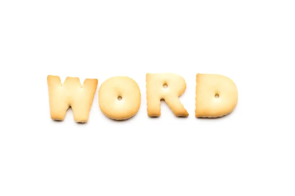 Слово печиво ізольовано на білому — стокове фото