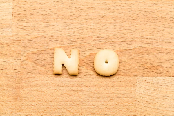 Word no biscuit — Stock Photo, Image