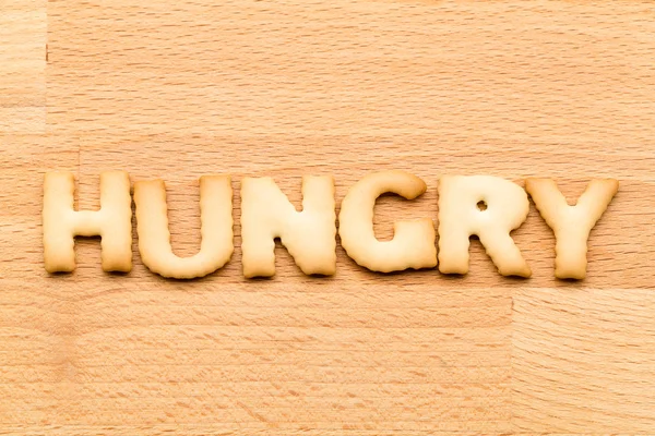 Word hungry cookie — Stock Fotó