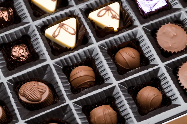 Caja de trufas de chocolate — Foto de Stock