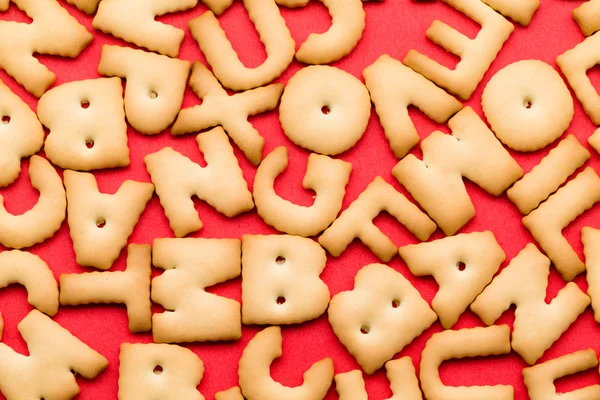 Letter biscuits  background — Stock Photo, Image