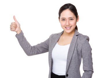 Başparmak ile Asya buisnesswoman