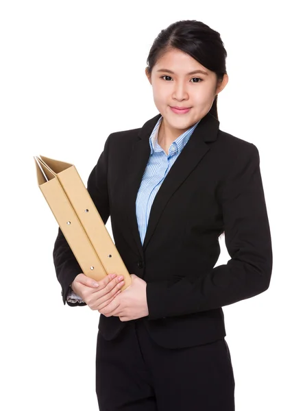 Asiatique femme d'affaires sur blanc — Photo