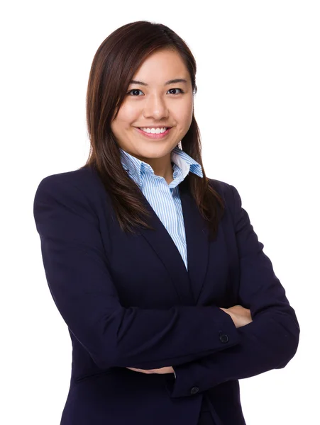 Šťastné asijské podnikatelka — Stock fotografie