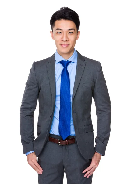 Asiático homem de negócios em branco — Fotografia de Stock