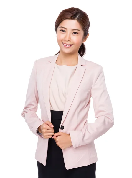 Asiatico businesswoman su bianco — Foto Stock