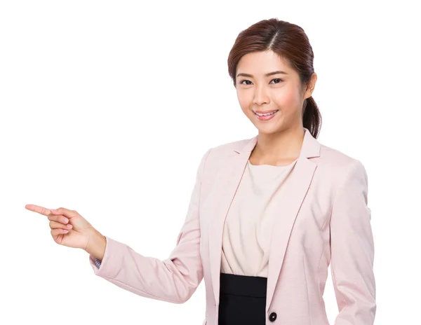 Азиатская бизнесвумен с пальцем вверх — стоковое фото