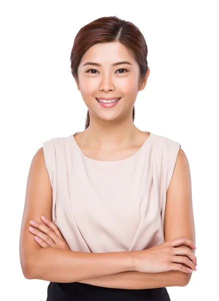 Asian woman on white — Stock Photo, Image