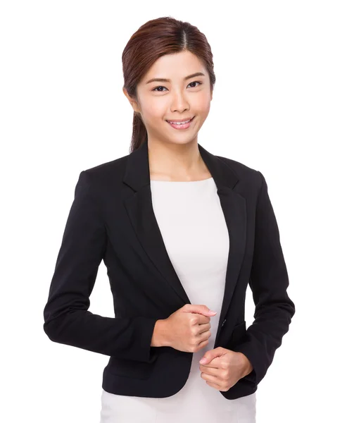 Asiático mujer de negocios en blanco — Foto de Stock