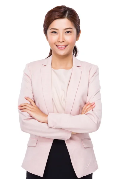 Asian Businesswoman  on white — Stock Photo, Image