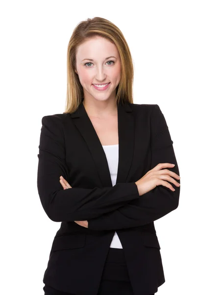 Young businesswoman in business suit — Stock Photo, Image