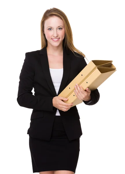 Young businesswoman in business suit — Stock Photo, Image