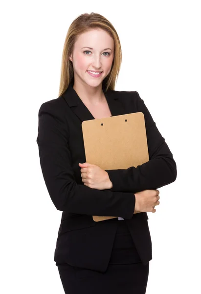 Young businesswoman in business suit — Stock Photo, Image