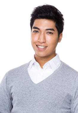 Genç Asyalı iş adamı iş kıyafetleri