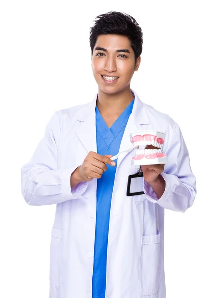 Young male doctor in white coat — Stock Photo, Image