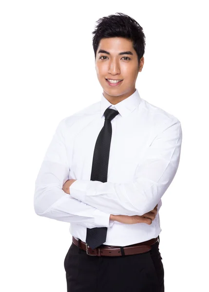 Jonge Aziatische zakenman in zakelijke kleding — Stockfoto