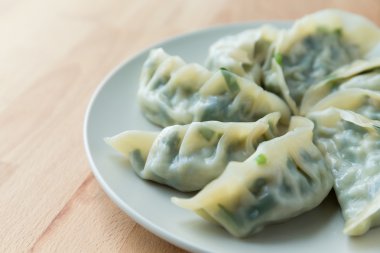 Meat dumpling close up