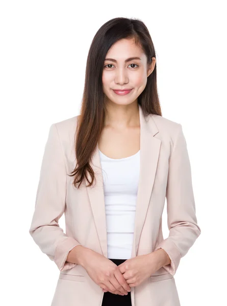 Young asian buisnesswoman in business suit — Stock Photo, Image