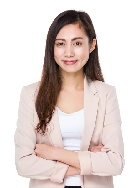 Young asian buisnesswoman in business suit — Stock Photo, Image