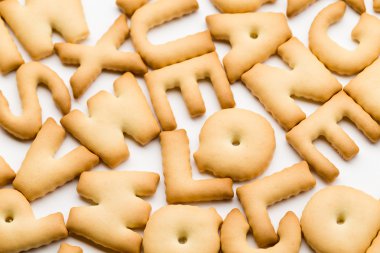 Stack of text cookies