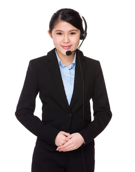 Asiatische weiblich customer service assistant — Stockfoto