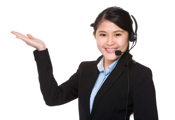 Asiatische weiblich customer service assistant — Stockfoto