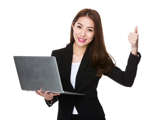 Young asian buisnesswoman in business suit — Stock Photo, Image