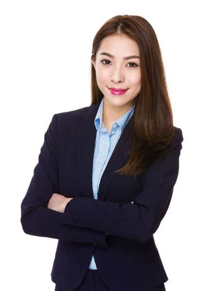 Young asian buisnesswoman in business suit — Stock Photo, Image